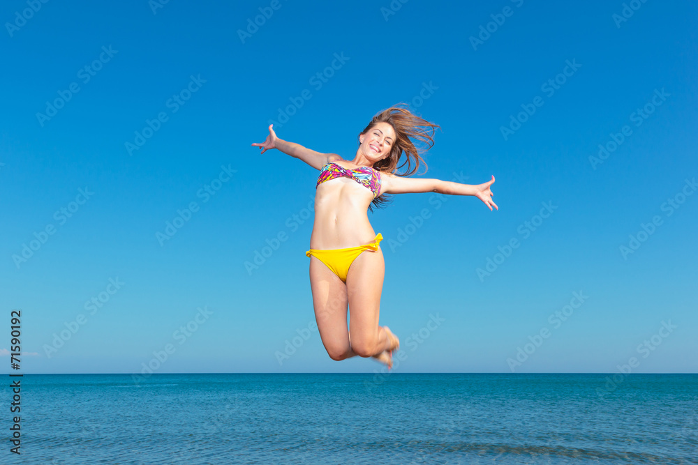 woman on the beach