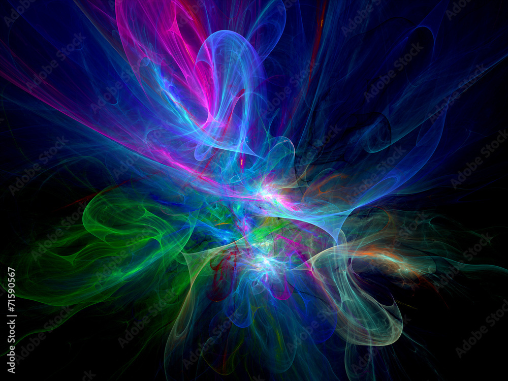 Fototapeta premium Colorful glowing plasma