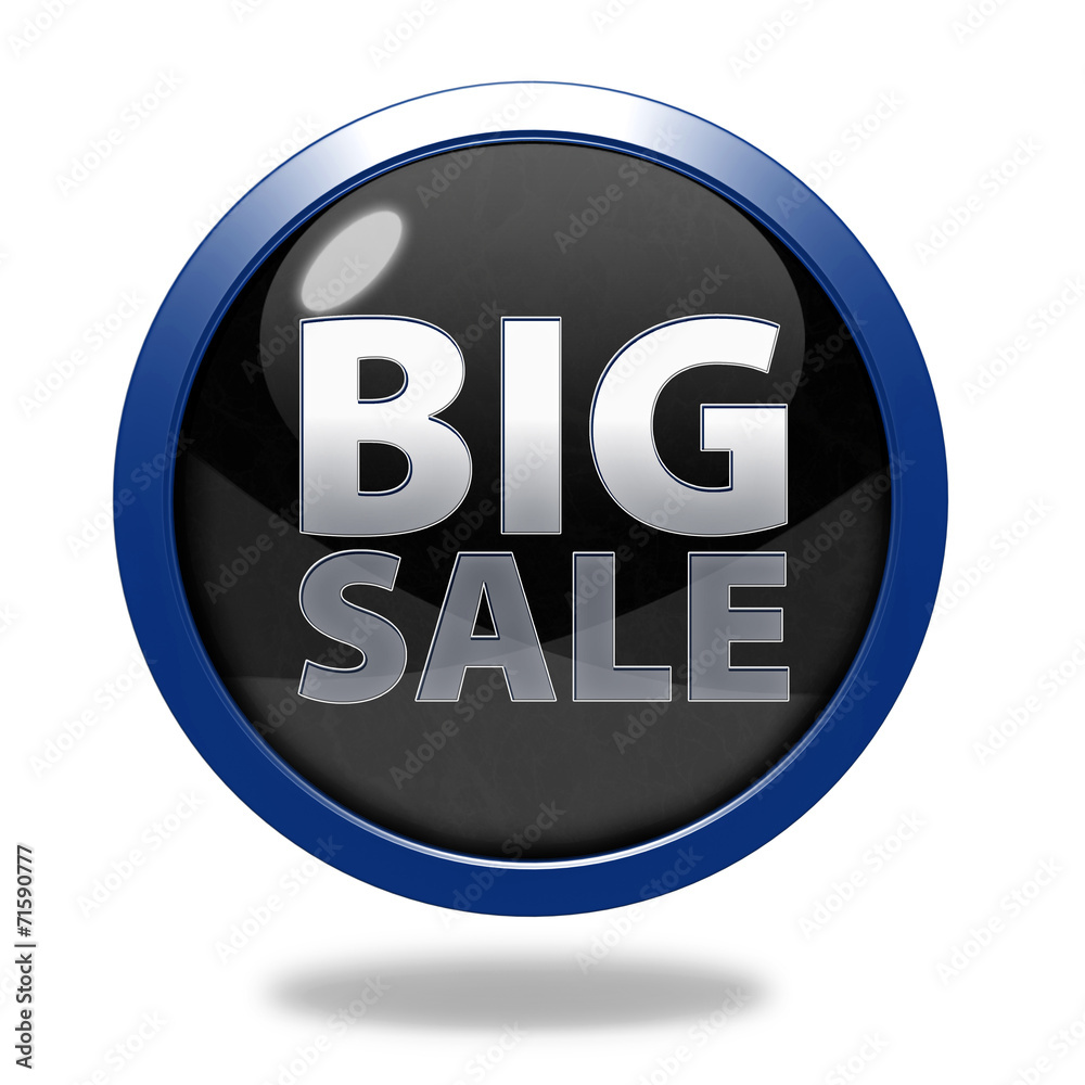 Big sale circular icon on white background Big sale circular icon on white background
