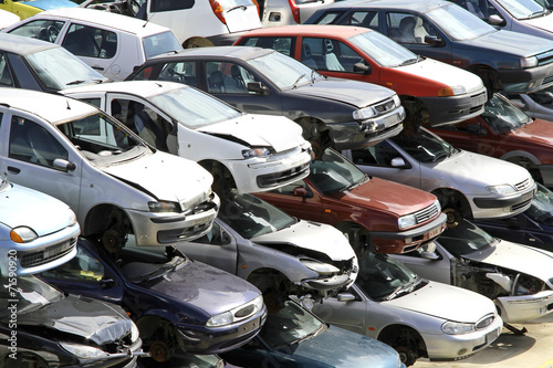 many cars destroyed in the workshop car demolition