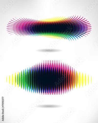 Cmyk Halftone banners. Vector.