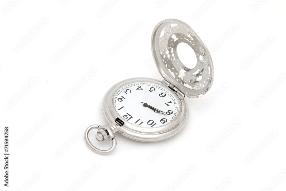 clock on the white background