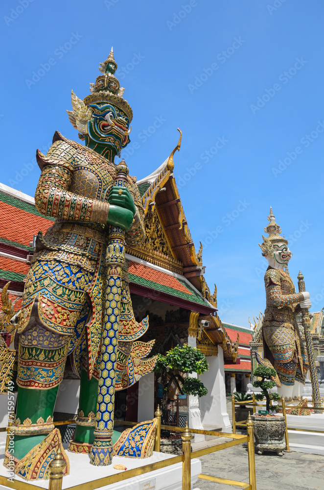 Giants in Grand palace and Wat Pra Keaw, Bangkok, Thailand