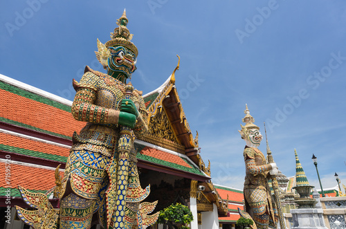 Giants in Grand palace and Wat Pra Keaw, Bangkok, Thailand
