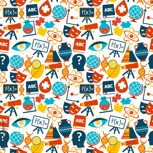 Education seamless pattern