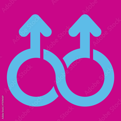 Double male gay Limitless symbol, vector