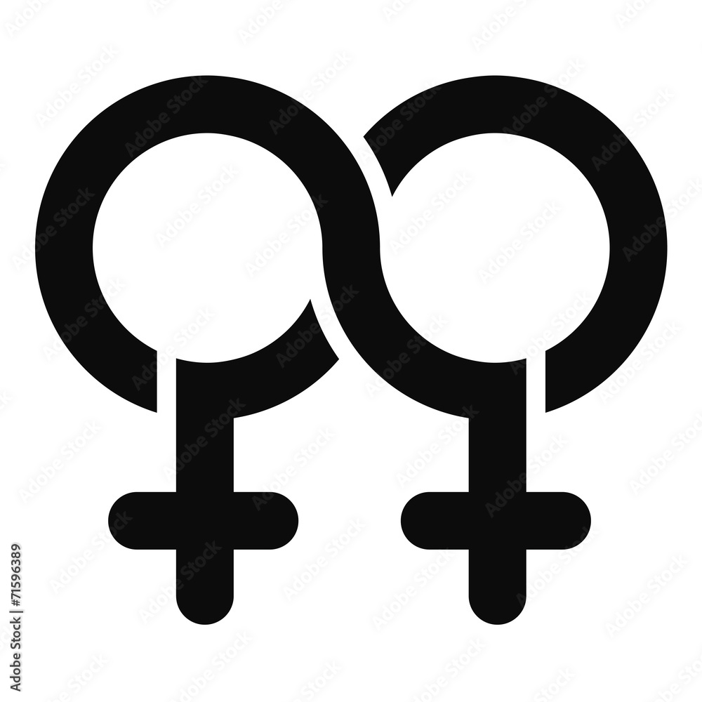 Double female Limitless symbol, vector Double female Limitless symbol, vector
