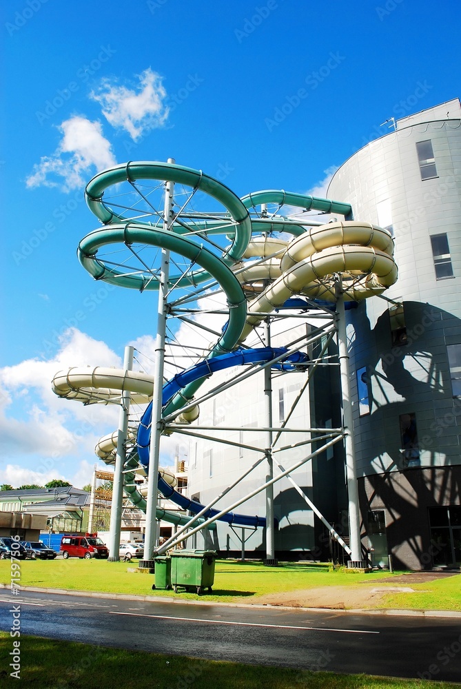 Water attraction park in Druskininkai spa city