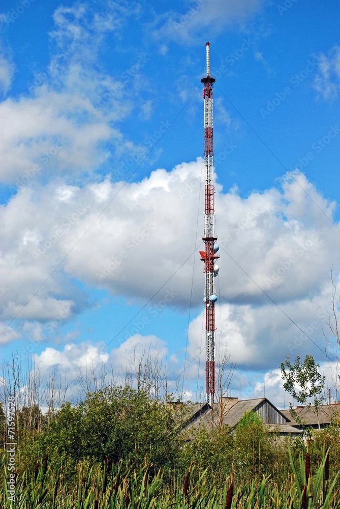 Obraz premium Antenna broadcast dvb-t signal