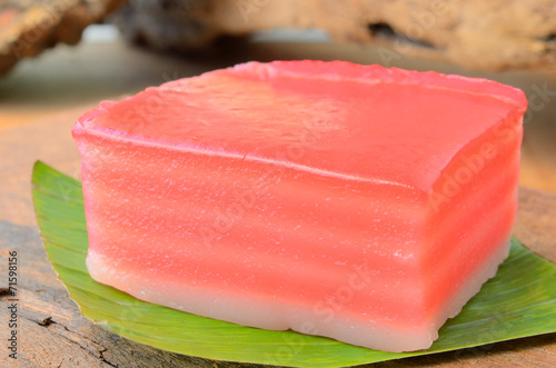 Khanom Chan is colorful layered dessert