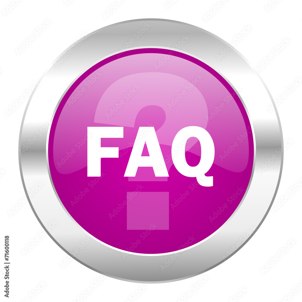 faq violet circle chrome web icon isolated faq violet circle chrome web icon isolated