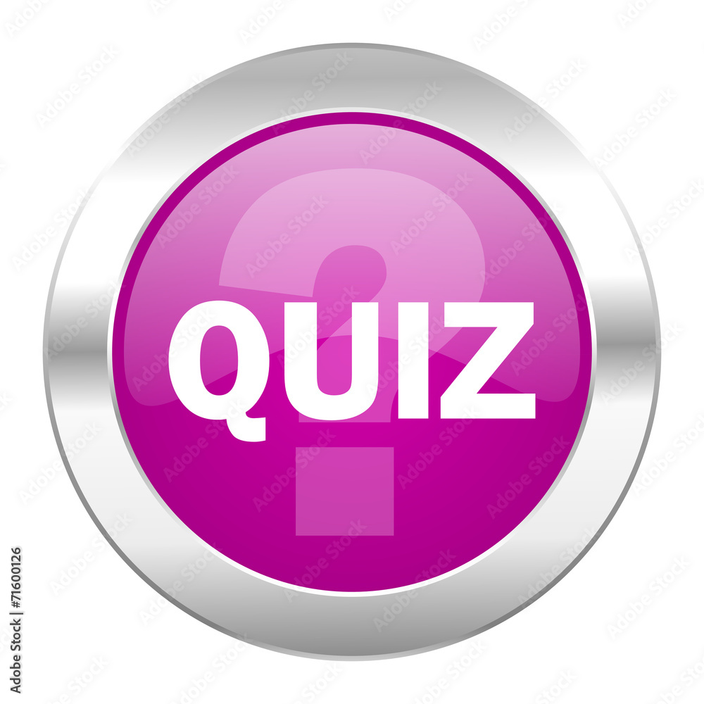 quiz violet circle chrome web icon isolated quiz violet circle chrome web icon isolated