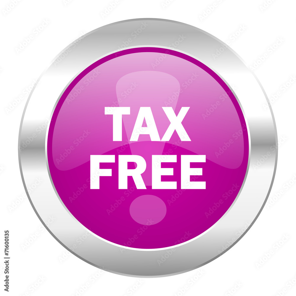 tax free violet circle chrome web icon isolated tax free violet circle chrome web icon isolated