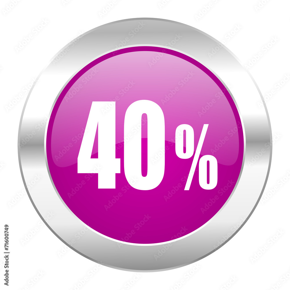 40 percent violet circle chrome web icon isolated 40 percent violet circle chrome web icon isolated