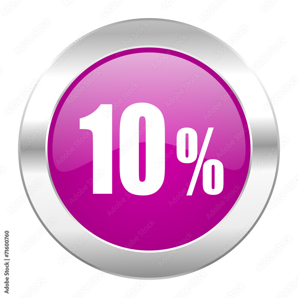 10 percent violet circle chrome web icon isolated 10 percent violet circle chrome web icon isolated