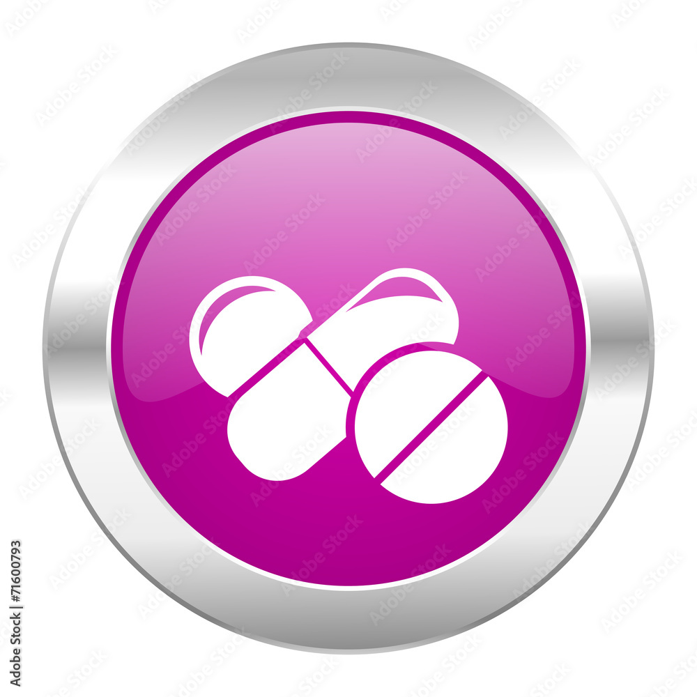 medicine violet circle chrome web icon isolated medicine violet circle chrome web icon isolated