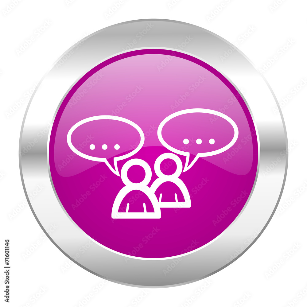 forum violet circle chrome web icon isolated