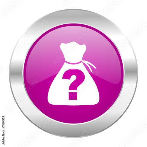 riddle violet circle chrome web icon isolated