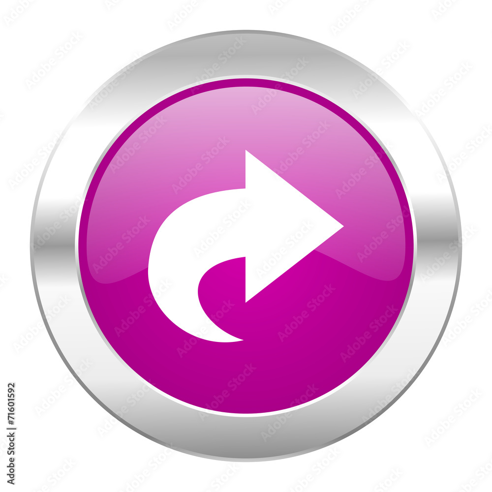 next violet circle chrome web icon isolated next violet circle chrome web icon isolated