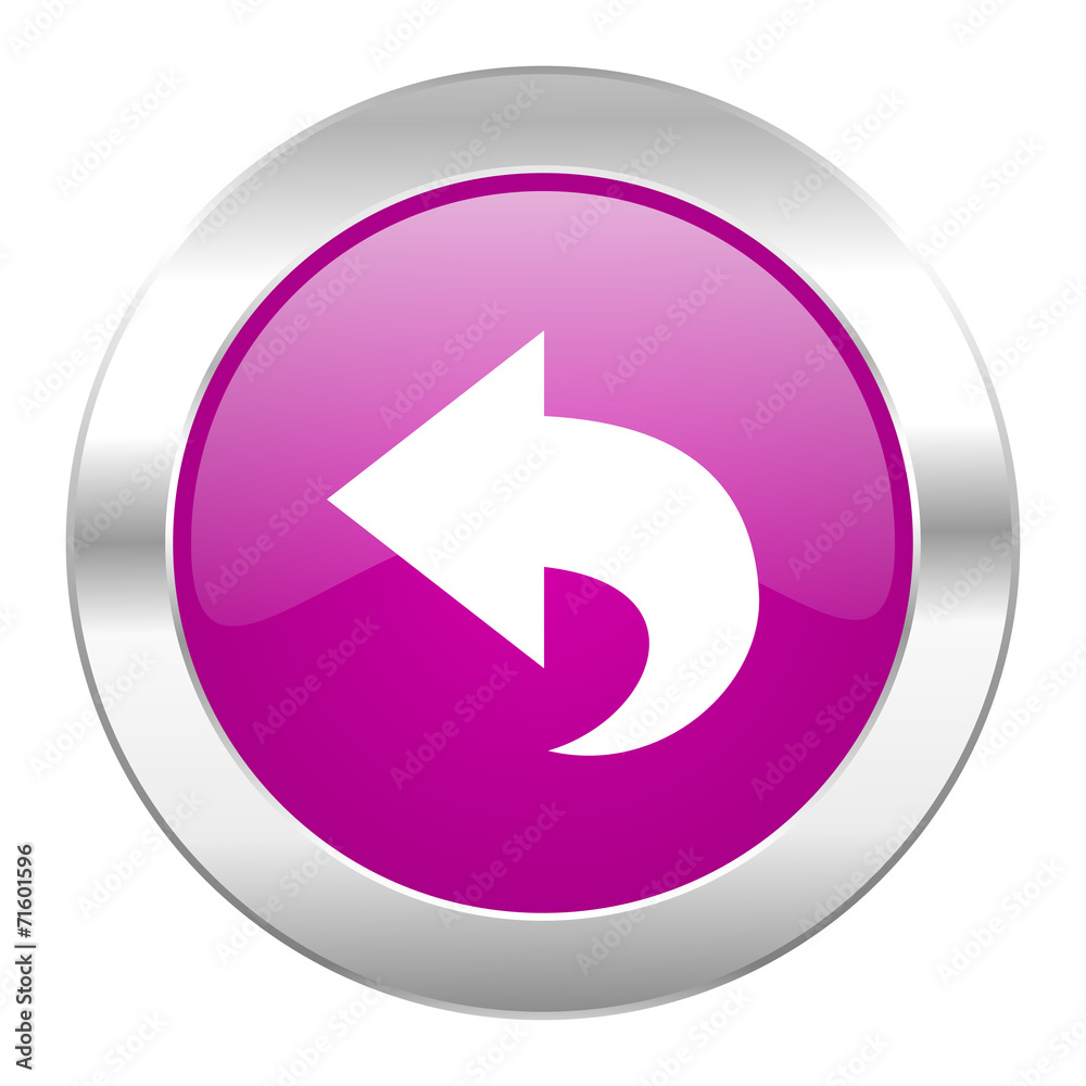back violet circle chrome web icon isolated back violet circle chrome web icon isolated