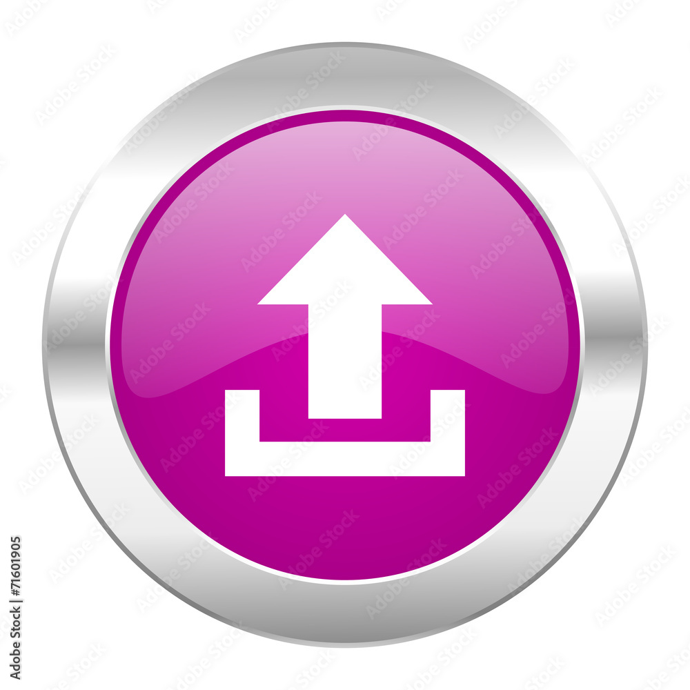 upload violet circle chrome web icon isolated upload violet circle chrome web icon isolated