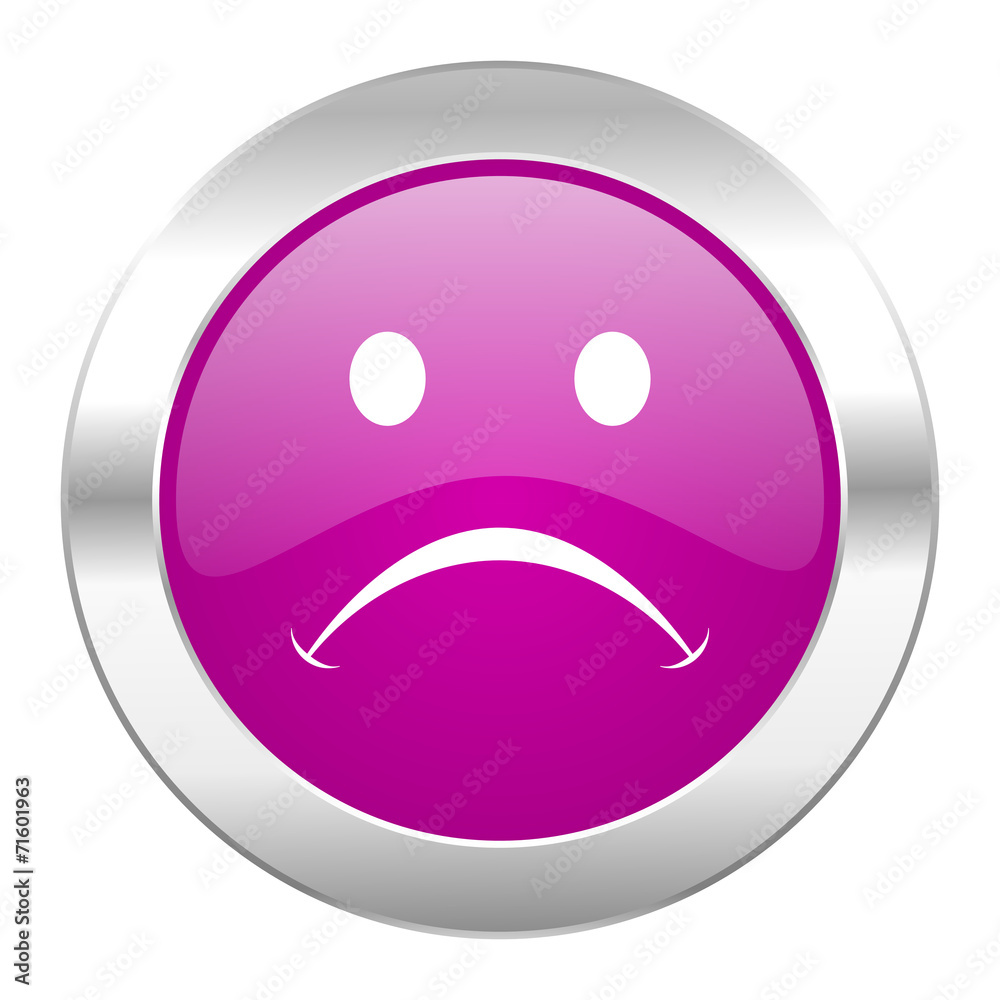 cry violet circle chrome web icon isolated cry violet circle chrome web icon isolated