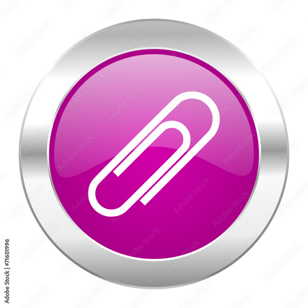 paperclip violet circle chrome web icon isolated paperclip violet circle chrome web icon isolated