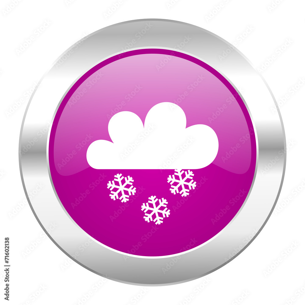 snowing violet circle chrome web icon isolated snowing violet circle chrome web icon isolated