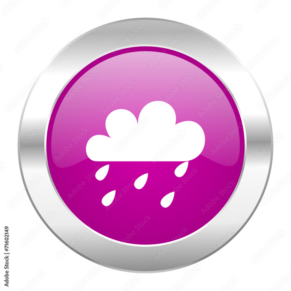 rain violet circle chrome web icon isolated rain violet circle chrome web icon isolated