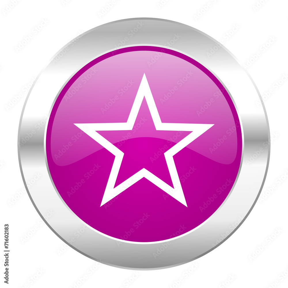 star violet circle chrome web icon isolated star violet circle chrome web icon isolated