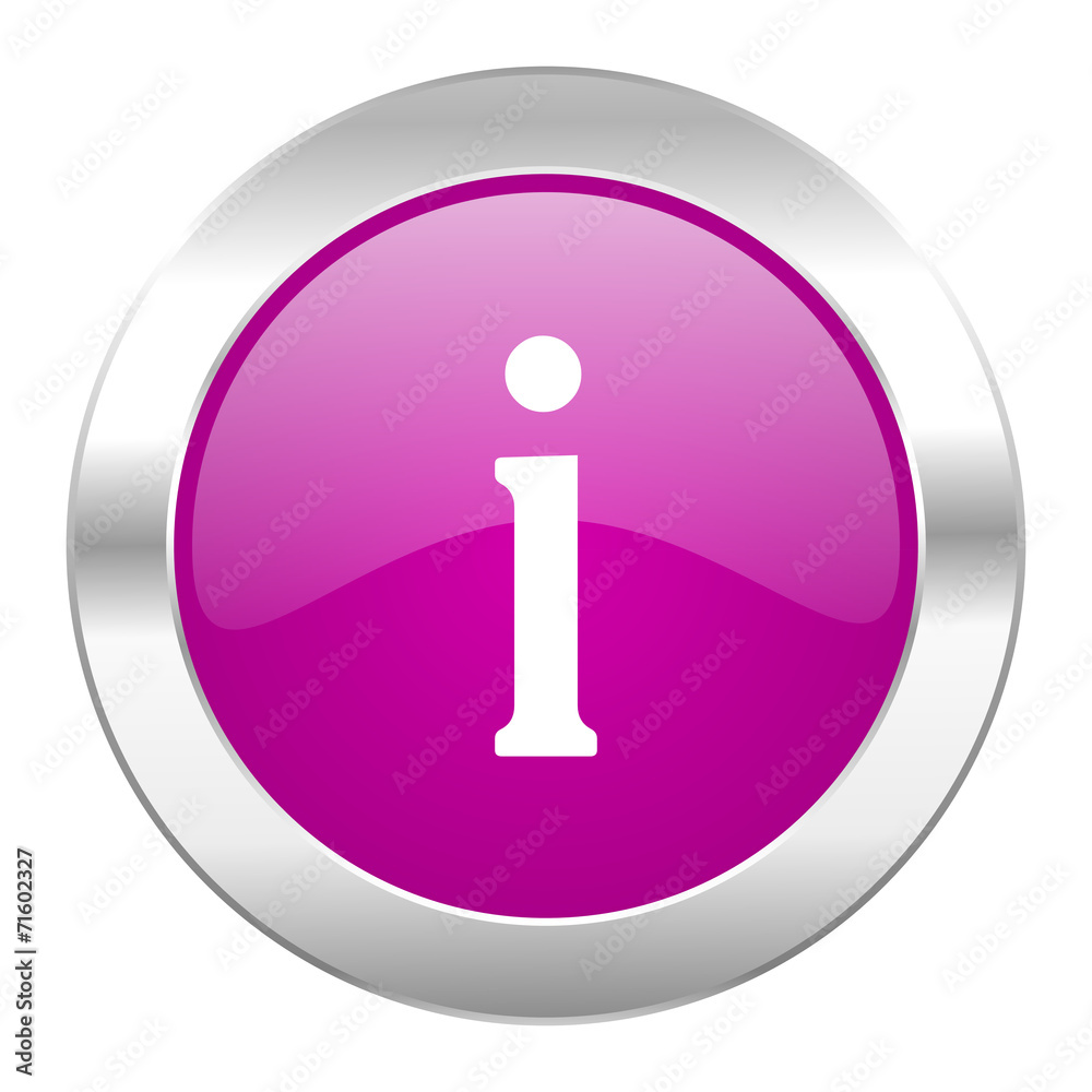 information violet circle chrome web icon isolated