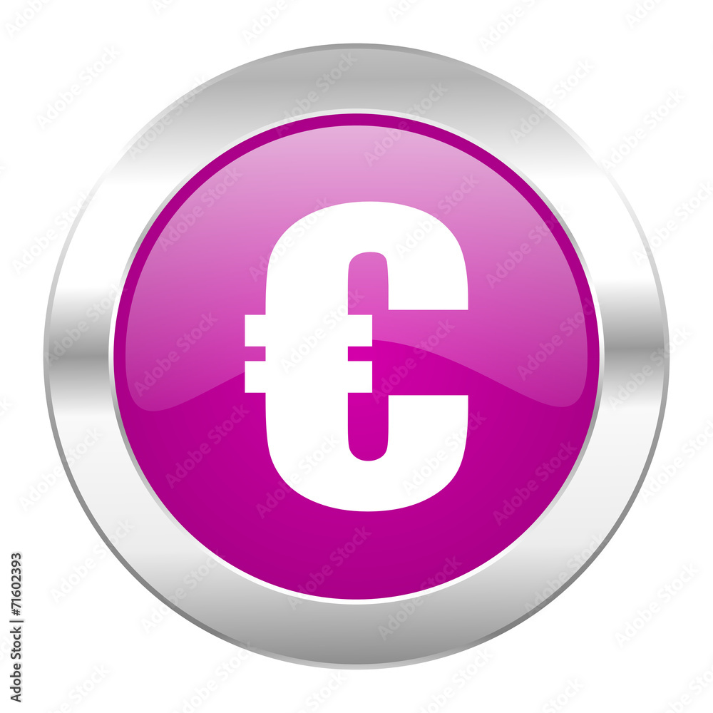 euro violet circle chrome web icon isolated euro violet circle chrome web icon isolated