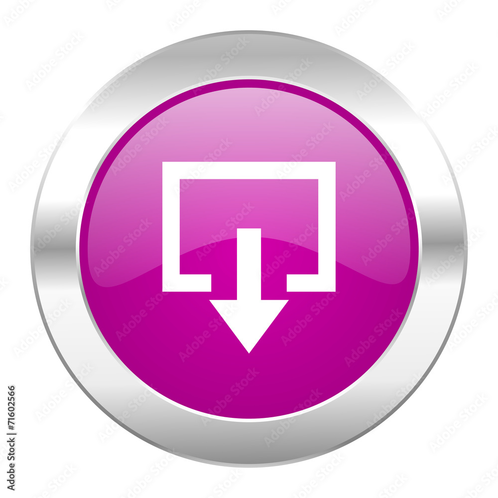 exit violet circle chrome web icon isolated exit violet circle chrome web icon isolated