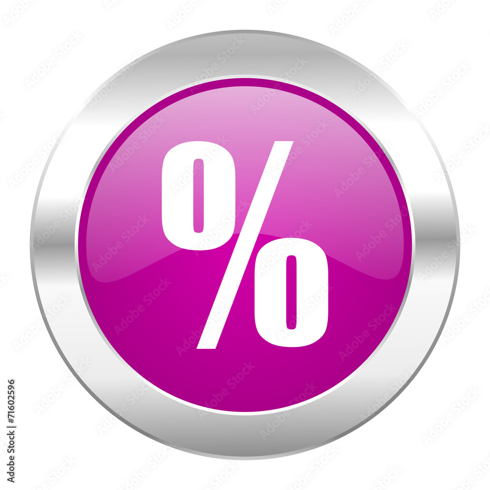 percent violet circle chrome web icon isolated percent violet circle chrome web icon isolated