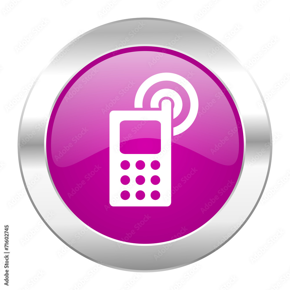 phone violet circle chrome web icon isolated phone violet circle chrome web icon isolated