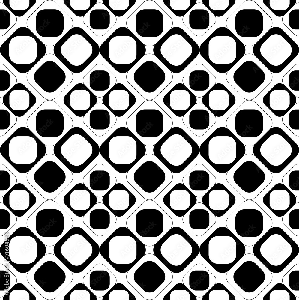 Black and white geometric seamless pattern. Black and white geometric seamless pattern.