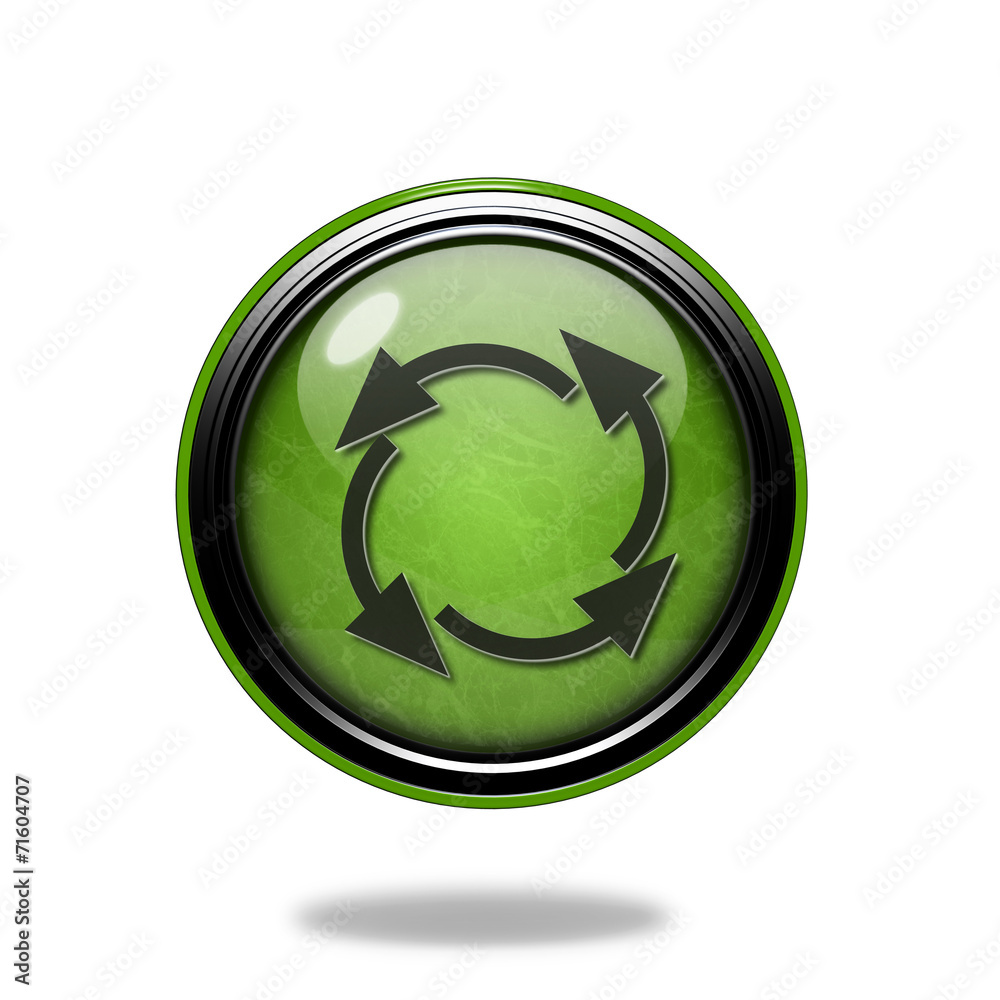 recycle circular icon on white background