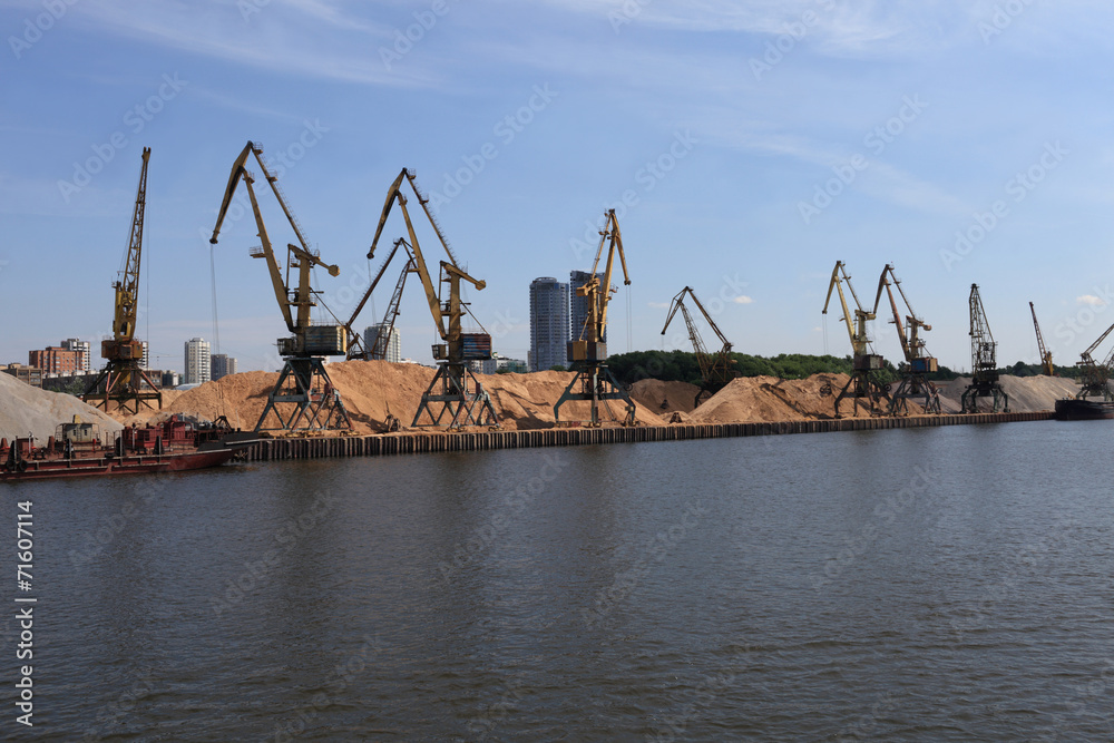 Landscape of cargo port Landscape of cargo port