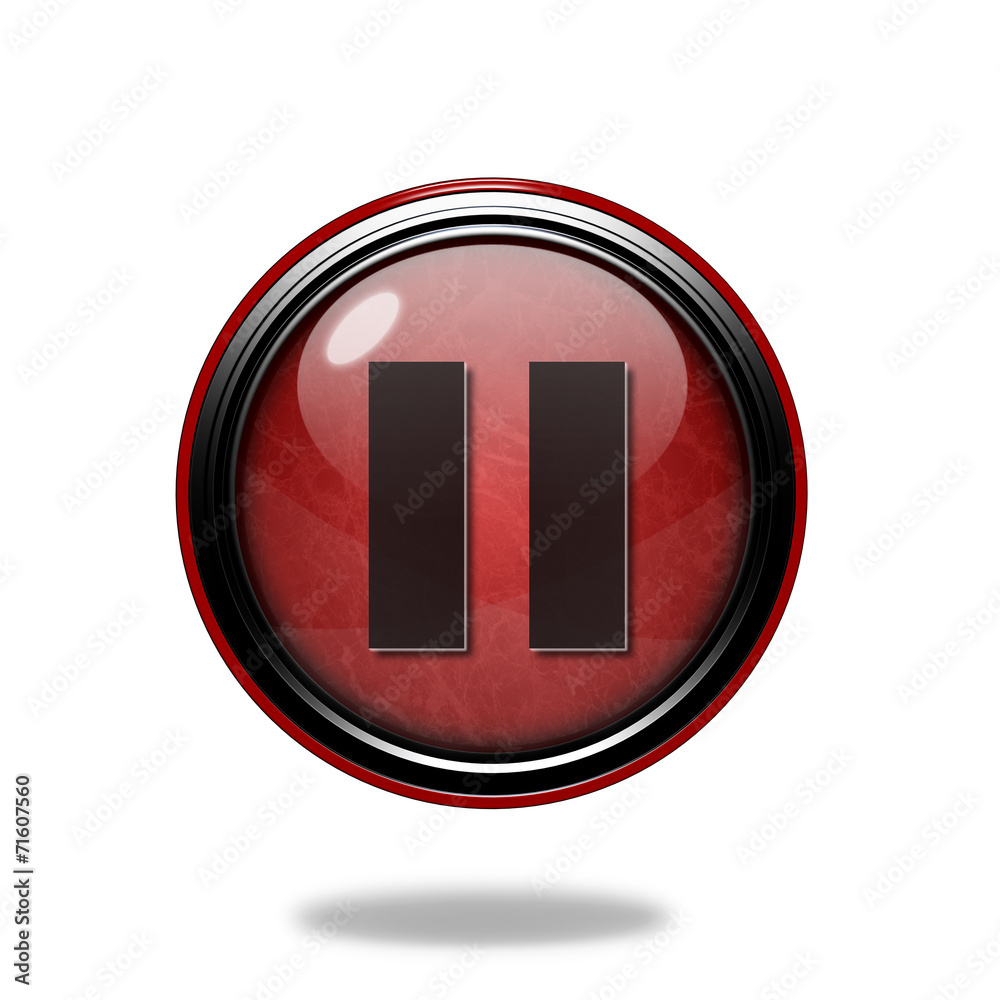 pause circular icon on white background pause circular icon on white background
