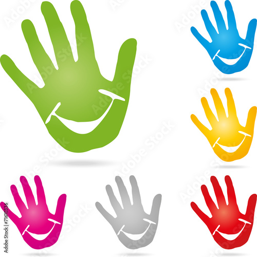 Logo, Hand, Kinderarzt, Lächeln