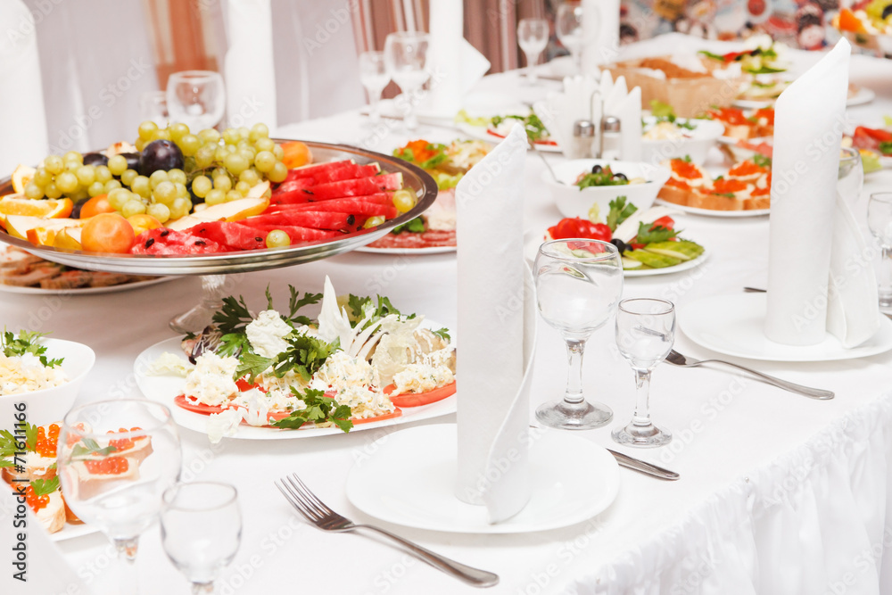 Fototapeta premium Wedding table setting