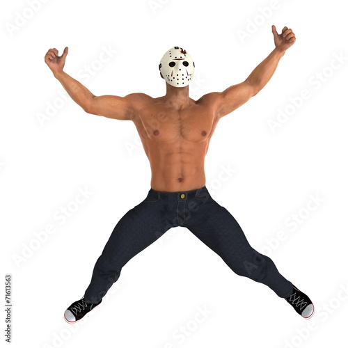Canvas Print ホッケーマスクの男性