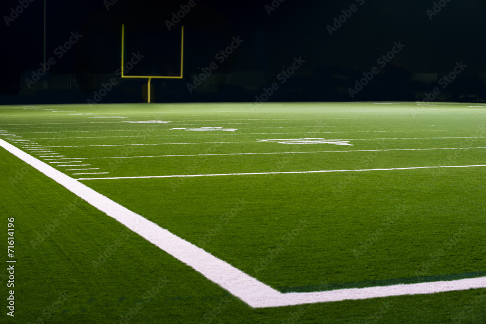 Yard Numbers and Line on American Football Field