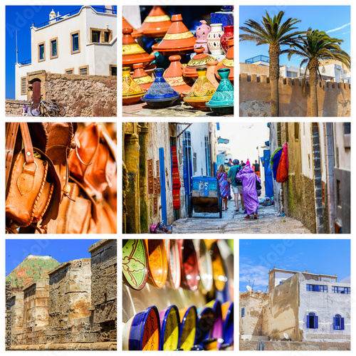 composition of objects or typical places of Morocco photo