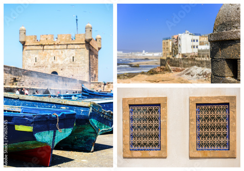 composition of objects or typical places of Morocco photo