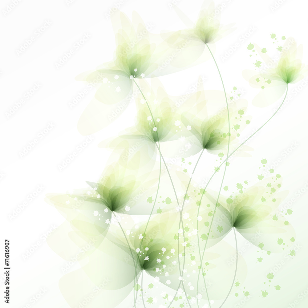 Vector background with delicate flower Vector background with delicate flower