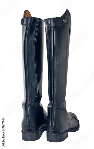 horse riding  dressage boots isolated on white