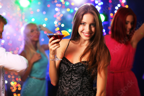 Young people dancing at party