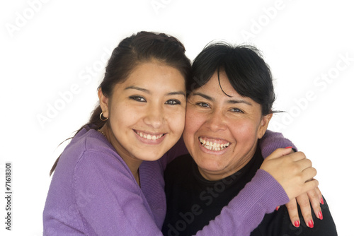 Bolivian Mother and Daughter happy together