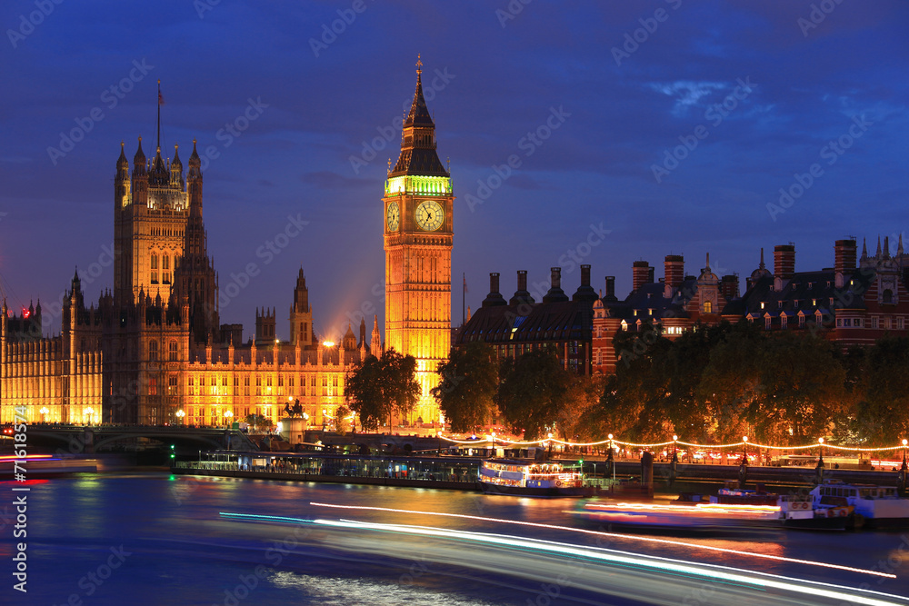 London at night